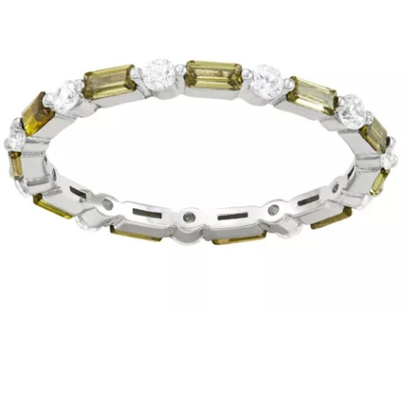 2/75$ NWT Contessa Di Capri  august Birthstone Eternity Ring  sz8 - Picture 1 of 1